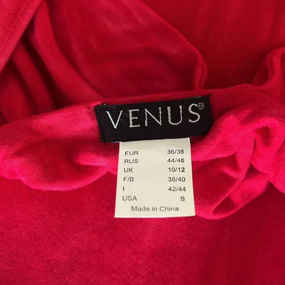 BNWOT Venus tie dye maxi dress with side slit red white blue - Picture 5 of 5